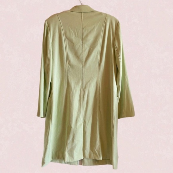 Vintage 90's pastel green long line blazer jacket - Picture 9 of 15